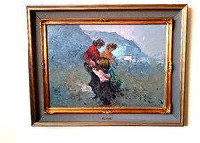 DIPINTO FIGURE ANNI 60 ANTONIO PECORARO ( 1938)