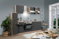 Cucina angolo cottura blocco cucina componibile rovere grigio Merle 240 cm Respkta