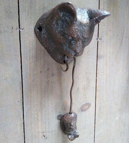 Battiporta gatto topo - gatto, antico