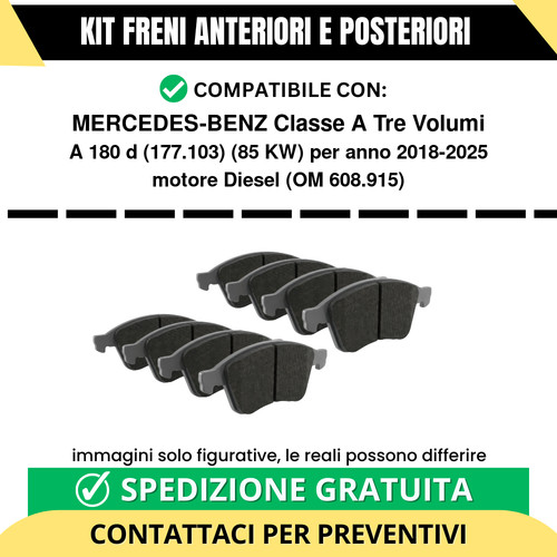 Pastiglie freno ant post - +,