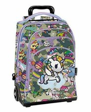 TOKIDOKI UNICORNO Zaino Trolley Scuola + Omaggio Set 42 pz Cancelleria