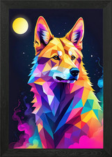 Quadro dingo neon colorato con - quadro,