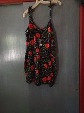 Sourpuss Abbigliamento Rasoio e Rose Pagliaccetto Taglie Forti 