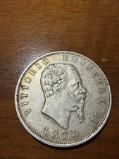 5 LIRE 1870 ROMA RARA VITTORIO