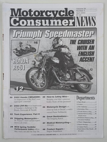 Moto consumer news aprile 2003 - news,