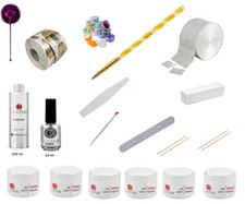 KIT RICOSTRUZIONE UNGHIE GEL UV NDED GERMANY LIME NAIL ART SENZA LAMPADA