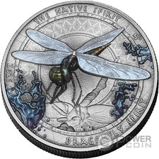 ALI METALLICHE LIBELLULA Lo Spirito Nativo 1 Oz Moneta Argento 1$ Nazione Sioux 2025