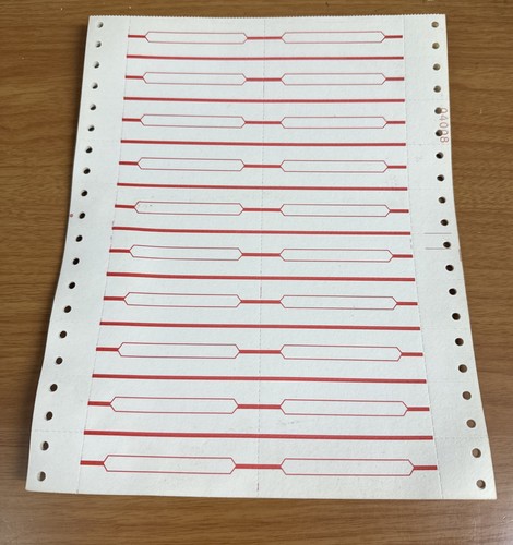 New old stock - old, perforated