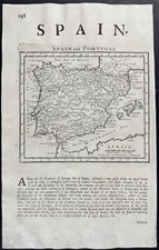 Moll - Mappa di Spagna e Portogallo. 258 - 1723 Geografo completo