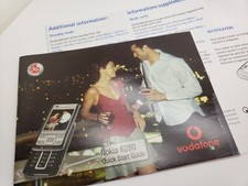 Nuovo Vecchio Stock Nokia 6280 Manuale Guide Utente Inglese Marca Vodafone