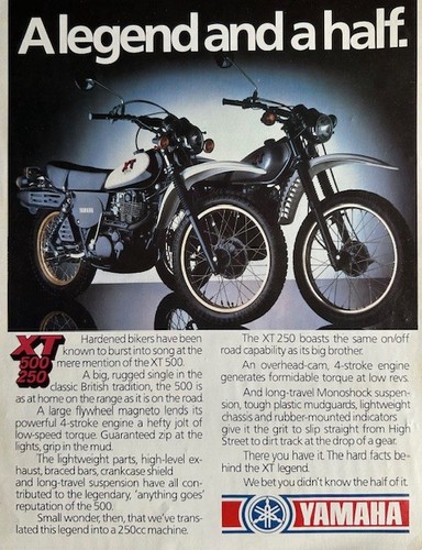 Yamaha xt500 xt250 originale - /,
