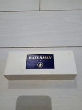 Waterman France Vintage Penna Roller di Lusso in Metallo Nero con Pennino Fine