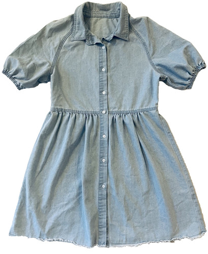 Camicia blu denim babydoll - , con