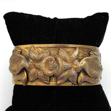 Bracciale antico primi del novecento da donna tipo schiava in ottone