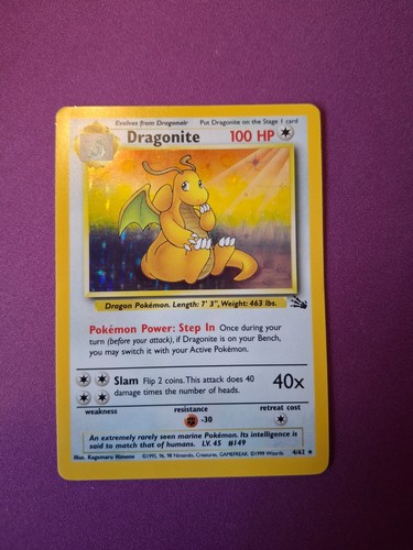 Fossil holo dragonite - holo,