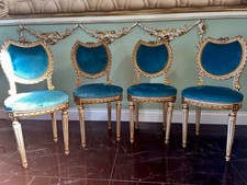 Quattro sedie antiche veneziane stile Luigi XVI