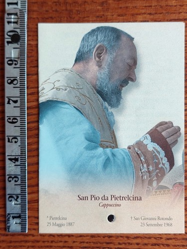 Santino holy card - pio,