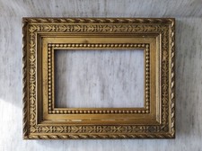 ancien cadre Empire Bois stuc doré feuillure 16 cm x 11  photo old frame gravure