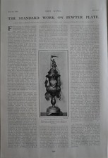 1904 Stampa Peltro Piastra Vecchio Flemish Gilda Coppa