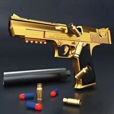 Pistola giocattolo Gold Desert Eagle - pistola proiettile morbida realistica con carico automatico