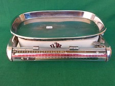 VECCHIA BILANCIA PESA D'EPOCA DA CUCINA MERCATO PIATTO INOX FINO A 12 KG. N° P38