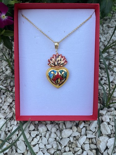 Collana cuore sacro - cuore, in