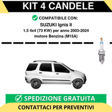 KIT 4 CANDELE per SUZUKI Ignis