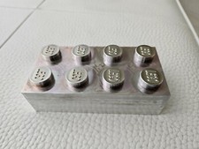 Lego Block 6061 Billetta Alluminio Lunghezza 5 Pollici per Decorazione Scrivania CNC