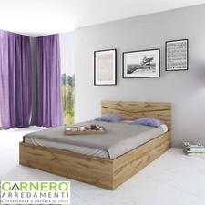 Letto matrimoniale francese contenitore moderno design 140x200cm oldwook CAMILLA
