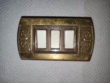 Interruttore Vintage con Fregi BTicino Magic Placca Bronzo Ottone 3 Triplo