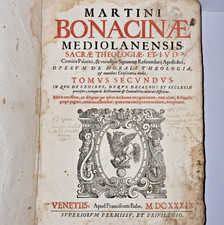 SACRAE THEOLOGIAE ET IUD Tomo II Martino Bonacina - Venezia - MDCXXXIX