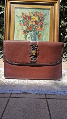 Borsa clutch vintage pelle - clutch,