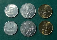 6 MONETE - 5, 10, 20 LIRE