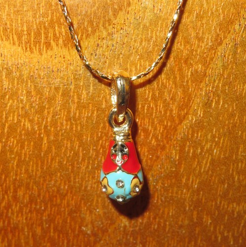 Faberge ispirato smalto rosso - faberge,