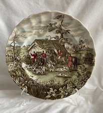 Johnson Bros Tally Ho “Stirrup Cup” - Large Dinner Plate - 27cm - Rare Scene