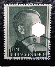 Impero tedesco Mi 799 B, francobollo Adolf Hitler, timbrato