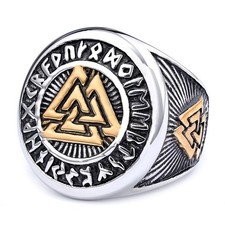 Anello uomo oro argento