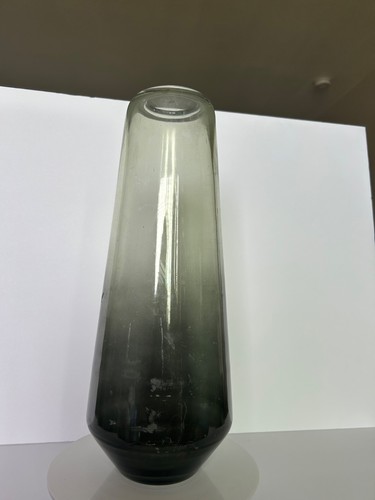 Vaso vetro conico grigio - vaso,