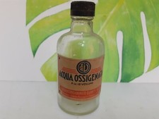 Bottiglia Flacone Vuoto Vintage Acqua Ossigenata Laboratorio Chimico Farm. "...