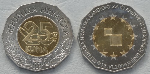 Croazia kuna moneta - croazia/croazia, 25