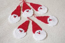 Palline all'uncinetto decorazioni per albero di Natale da appendere 10 pezzi Babbo Natale