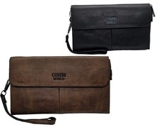 COVERI Borsello in EcoPelle Unisex Uomo Donna Pochette a Mano Borsa Da Polso