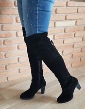 Stivali alti sopra ginocchio , stivali scamosciati sexy, stivali janet sport 