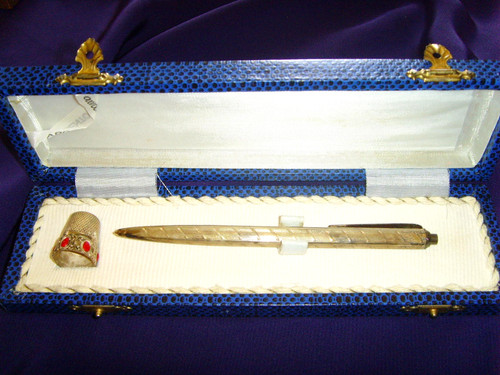 Argento 800 penna ditale in - e,