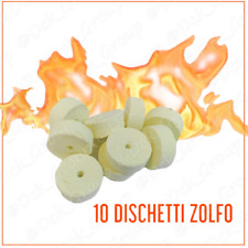10 Dischi Dischetti Zolfo Pastiglie Antigoccia Disinfezione Detergenti Botti Con