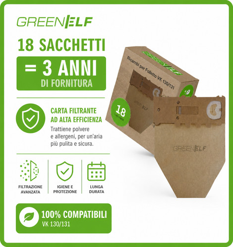 Sacchetti per aspirapolvere - 18,