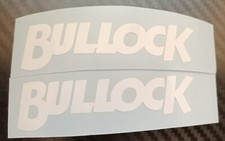 BULLOCK adesivi 2pz. Antifurto auto moto camper BIANCO LUCIDO 8x2Cm