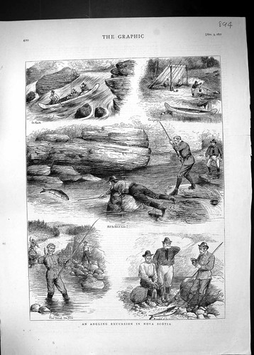 Stampa antica 1877 - , escursione