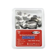 100X Matrice Sagomata Sezionale Dentale Senza Ledge Metal Matrice Media 1.398 Morbida