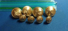 8 VECCHI BOTTONI PER DIVISA UNIFORME AERONAUTICA MILITARE - MARCA FRATELLI TURCO